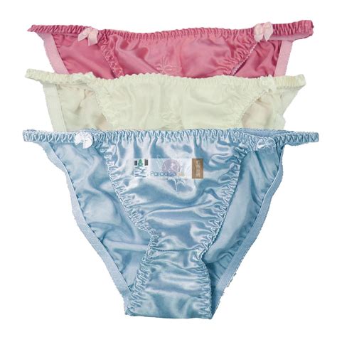 Lot Silk Women S String Bikinis Panties Solid Tanga Bikini Panty EBay