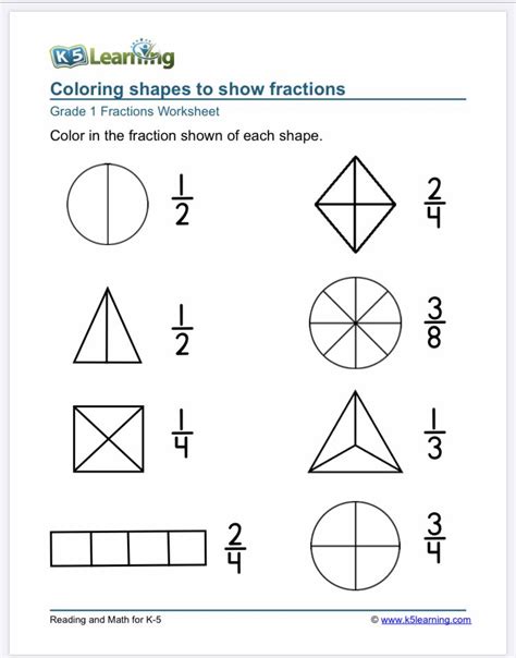 Fractions Worksheets