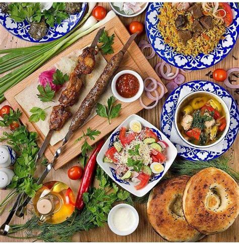 Uzbek foods ( palov, kabob, non) | Еда, Питание, Кухня