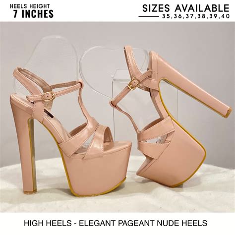 HIGH HEELS ELEGANT COMFY PAGEANT HIGH HEELS NUDE COLOUR INCHES Shopee Philippines