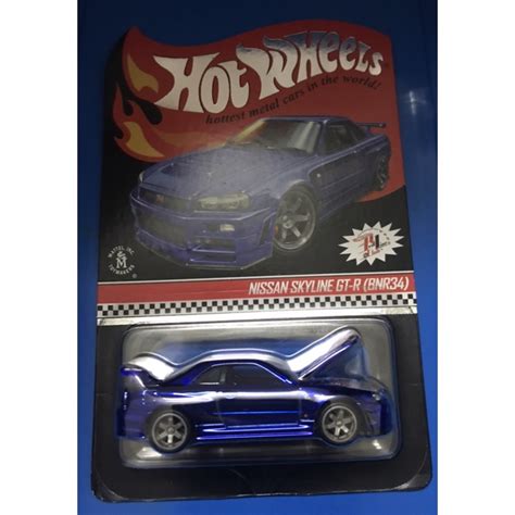 Hot Wheels Rlc Nissan Skyline Gt R Bnr Open Hood Blue S N Digit Shopee Malaysia