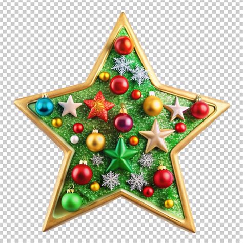 Juguete De Rbol De Navidad En Forma De Estrella Aislada Sobre Un Fondo