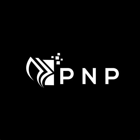 Pnp Crédito Reparar Contabilidad Logo Diseño En Negro Antecedentes Pnp