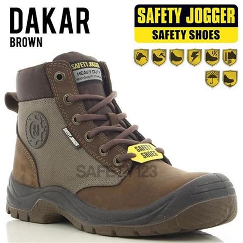 Jual Jogger Dakar Brown Coklat Casual Sporty Sepatu Safety Shoes