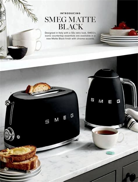 Smeg 50s Style Retro Kettles Toasters Matte Black Smeg Kettle