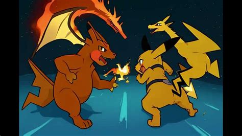 Pokemon Pikachu And Charizard Are Battling Youtube