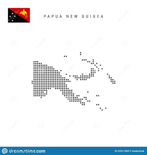 Square Dots Pattern Map Of Papua New Guinea Png Dotted Pixel Map With