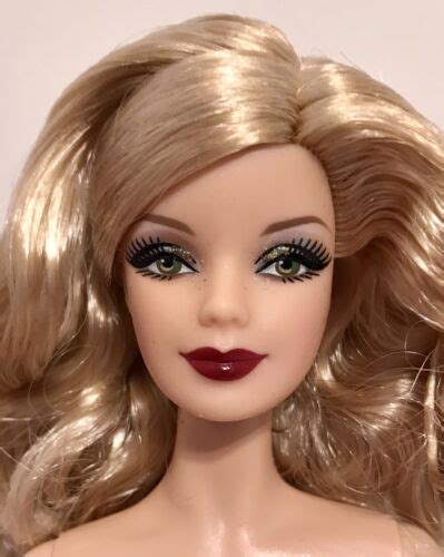 Barbie Holiday Doll Model Muse Body Blonde Red Lipstick Collectors