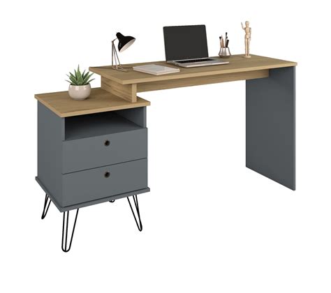 Bureau Modulable Flex Gris Bureau Secrétaire BUT