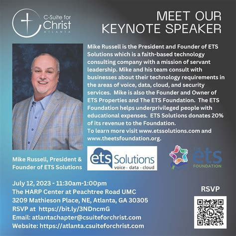 July 2023 - Speaker Mike Russell - C-Suite For Christ Atlanta