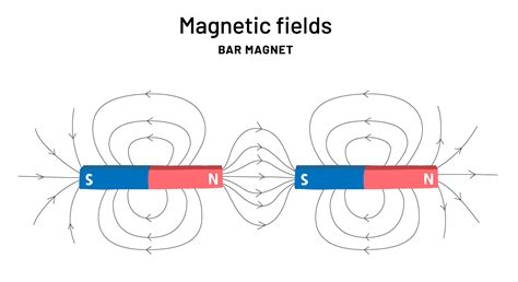 bar magnet infographic print  school magnetic fields education