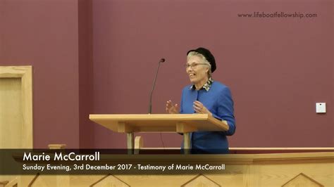 Testimony of Marie McCarroll - YouTube