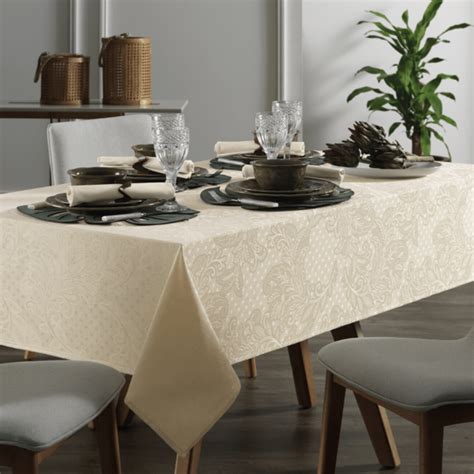 Toalha De Mesa Retangular Karsten Lugares Sempre Limpa Mendi Natural