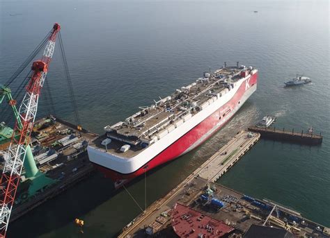 Imabari Launches LNG Fueled Car Carrier For K Line