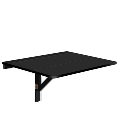 Giantex Table Murale Rabattable En Bois De Pin X X Cm Noir