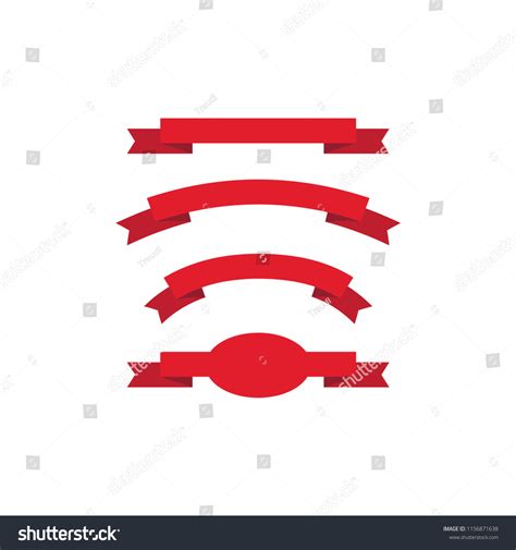 Red Ribbons Collection Stock Vector Royalty Free 1156871638