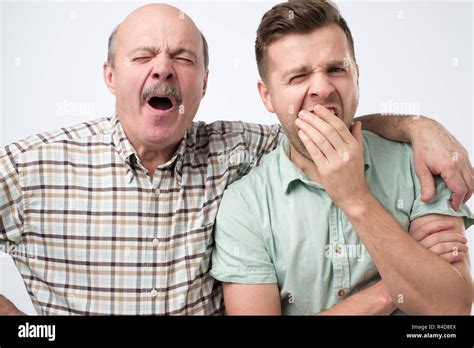 Father And Son Are Tired Of Work Stock Photo Alamy