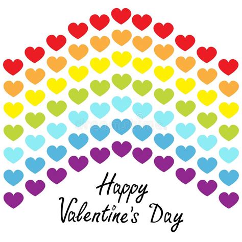 Happy Valentines Day Rainbow Flag Line Backdrop Heart Shape Lgbt Gay Symbol Pride Sign