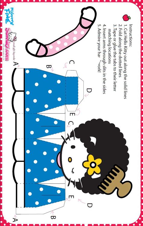 Hello kitty из бумаги