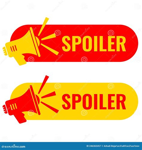 Icono De Vector De Alerta De Spoiler Ilustraci N Del Vector