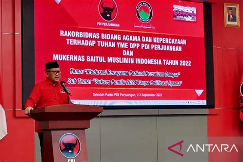 PDIP Siap Jaga Pemilu 2024 Dengan Damai Tanpa Politik Identitas