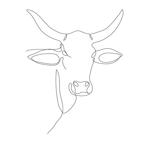 cattle head drawing