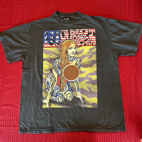 Red Hot Chili Peppers Tattoo Girl USA Flag Cross Mode Gem