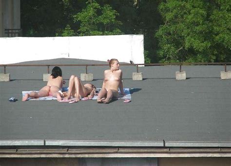 Sunbathing On The Roof Porn Pictures XXX Photos Sex Images PICTOA