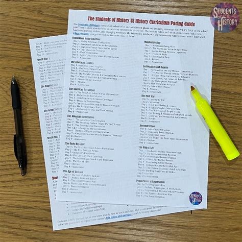 Us History Survey Pacing Guide
