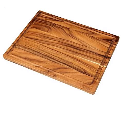 Handmade Acacia Wood Cutting Board With Drip Edge Thick Solid Wood