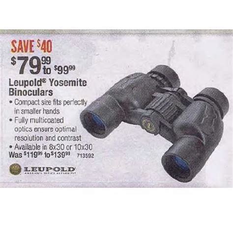 Leupold Yosemite Binoculars 7999 To 9999 Valid On Black Friday