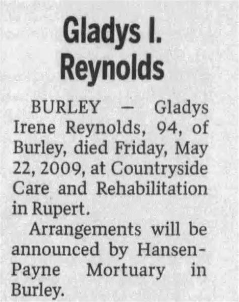 Remembering Elma Gladys Irene Corley: Service Details 21