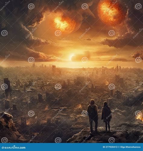 When the End of the World Came To Earth. AI Generative Stock