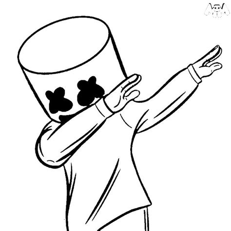 Dj Marshmello Coloring Page Coloring Pages | My XXX Hot Girl