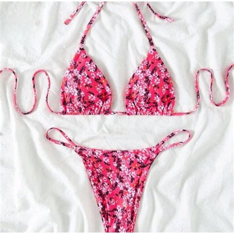 Cherry Blossom Pink Two Piece Bikini Swimsuit Large Shopee Philippines