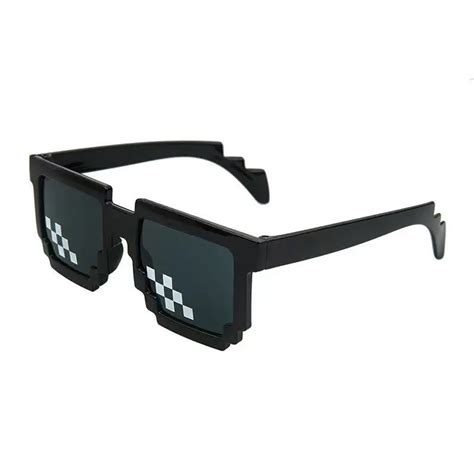 Custom Logo Mosaic Eyewear Glasses Pixelated Life Party Sunglasses Men