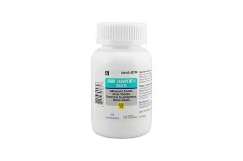 Auro-Gabapentin 600mg Tab 100 Btl - Auro Pharma Canada