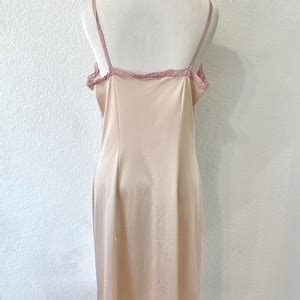 Vintage 1980s Vanity Fair Nude Pink Lace Slip Dress Women S Slips Lingerie Intimates Light