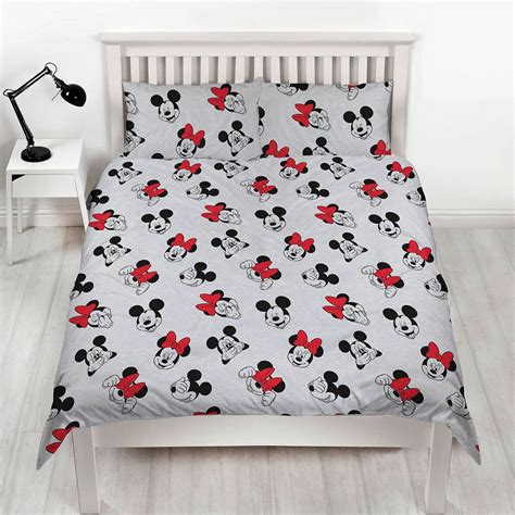 Disney Mickey And Minnie Mouse Quilt Cover Set Double Love And Kisses Xoxo