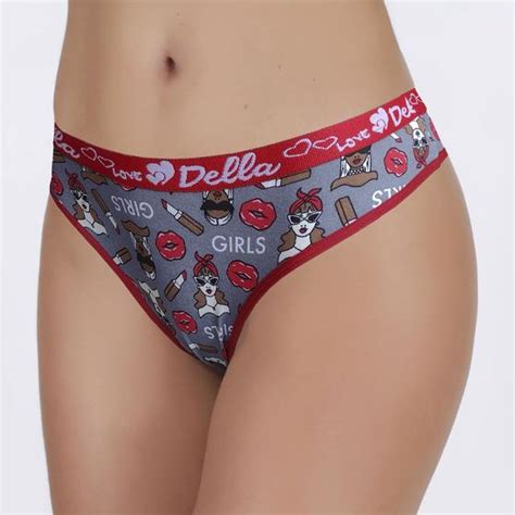 Calcinha Cotton Batton Tanga Meio Fio Lingerie em Algodão