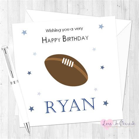 Personalised Birthday Card Rugby Birthday Card Card For Etsy