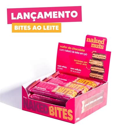 Naked Bites Wafer Whey Protein E Naked Leite Em Pó Caixa Naked Nuts Barra de