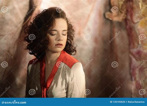 Sensual Brunette Woman Stock Photo Image Of Model Elegant 135192620