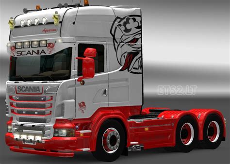 Scania Redwhite Skin Ets 2 Mods