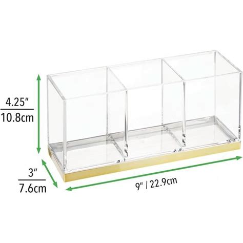 Grande boîte à cosmétiques en plastique à trois compartiments boîte de