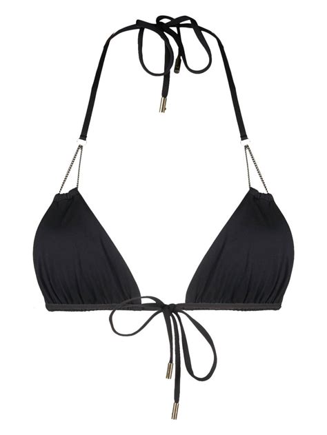 Saint Laurent Bikini Mit Kettendetail Schwarz Farfetch De
