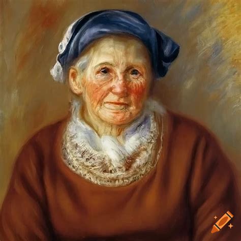 Norwegian Old Woman Depicted In An Oil Painting By Renoir On Craiyon