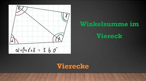 Vierecke Winkelsumme Im Viereck Beweis Und Beispiele Mathe