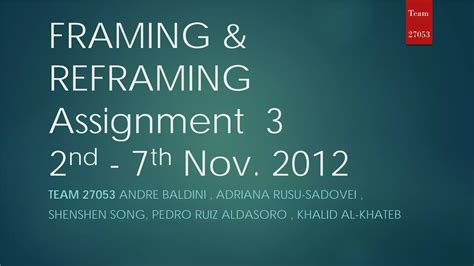 Framing And Reframing Ppt