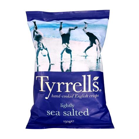 Tyrrells Lightly Sea Salted Potato Chips 150g Lazada